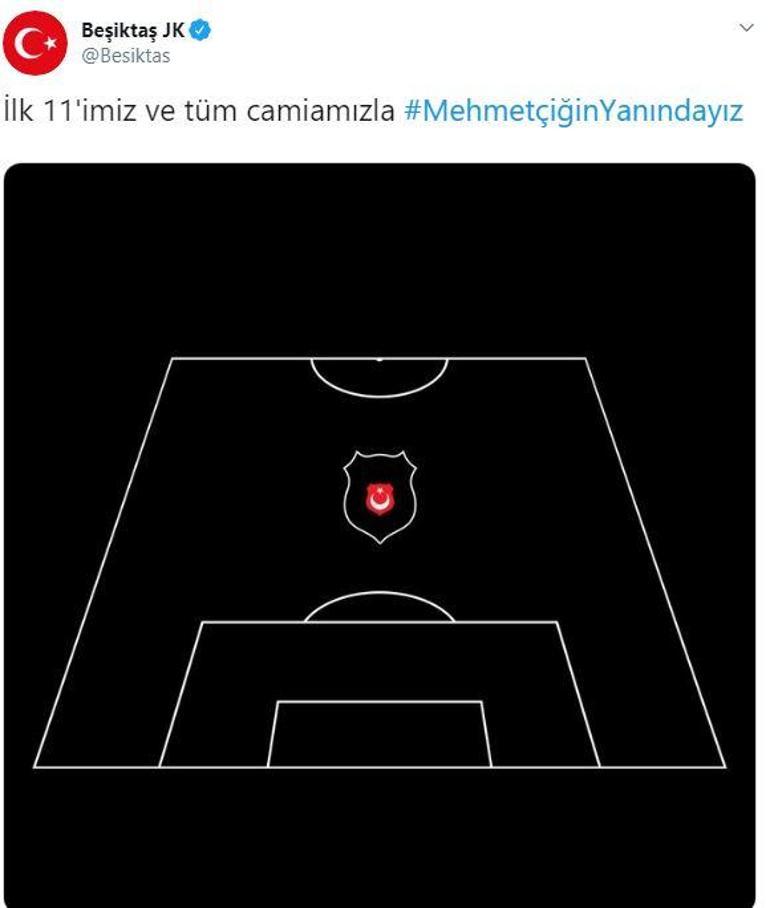 Beşiktaşın ilk 11 paylaşımı dikkat çekti Mehmetçik vurgusu
