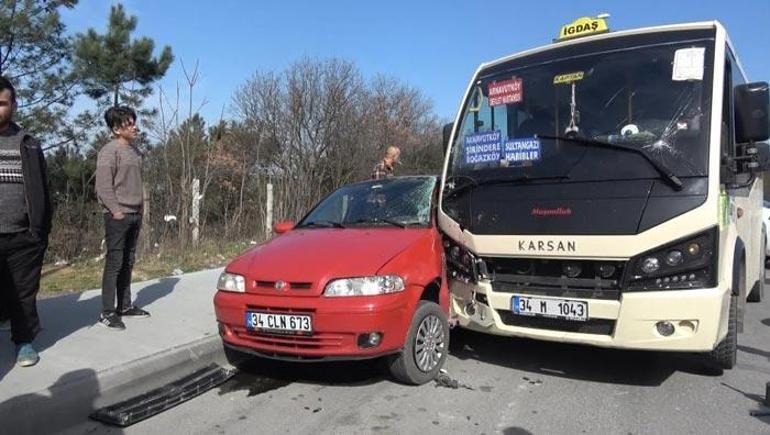 Geriye bu görüntü kaldı Minibüsün altından çıkarıldı...