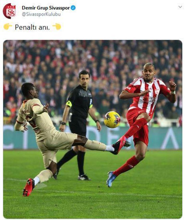 Sivasspordan penaltı göndermesi Fatih Terim...