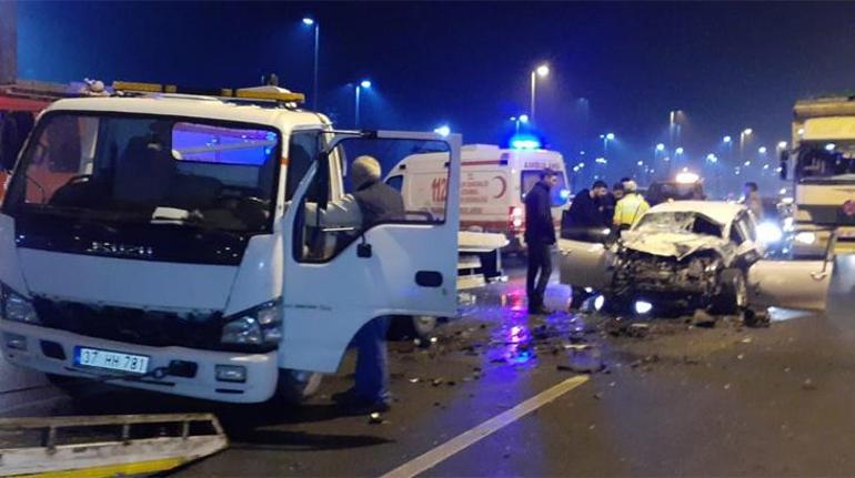 Avcılarda polisten kaçan şüpheliler kaza yaptı