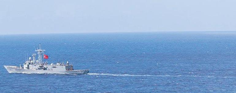 Türk donanması Doğu Akdeniz’de devriyede