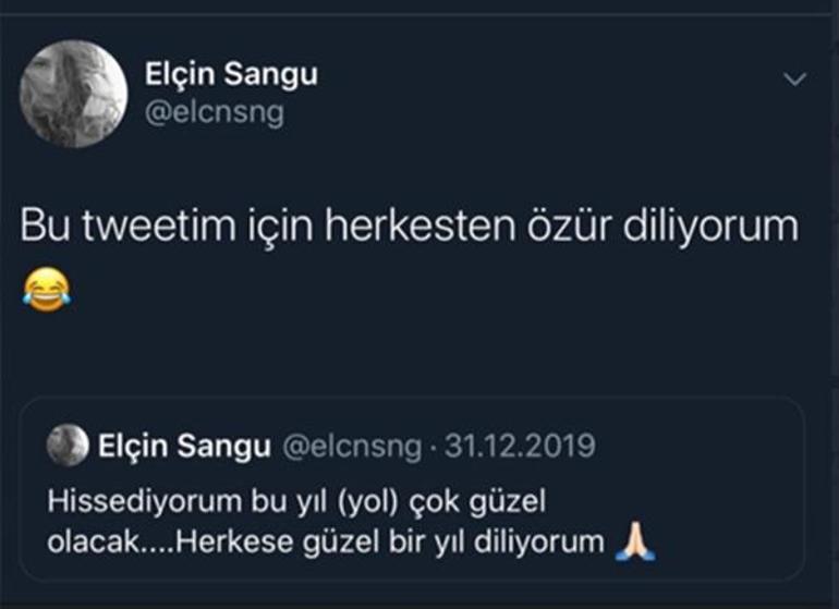 Elçin Sangu tweeti için özür diledi