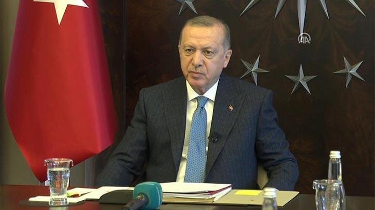 Cumhurbaşkanı Erdoğan G20ye video konferans yöntemiyle katıldı