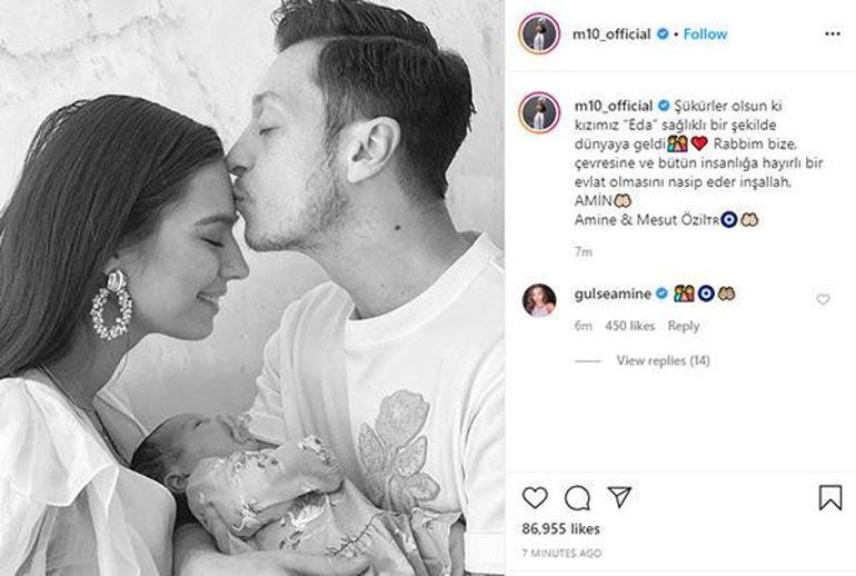 Mesut Özil ve Amine Gülşenin kızı doğdu
