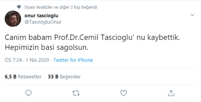 Prof. Dr. Cemil Taşçıoğlu kimdir Corona virüsten hayatını kaybeden Prof. Dr. Cemil Taşçıoğlu hayatı ve kariyeri hakkında bilgiler