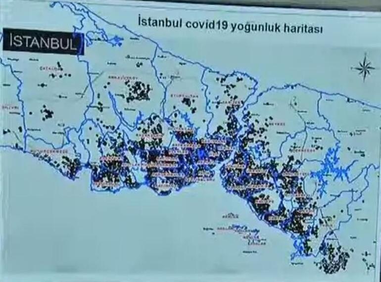 İstanbulda ilçe ilçe corona virüsü dağılımı Corona virüs haritası yayınlandı