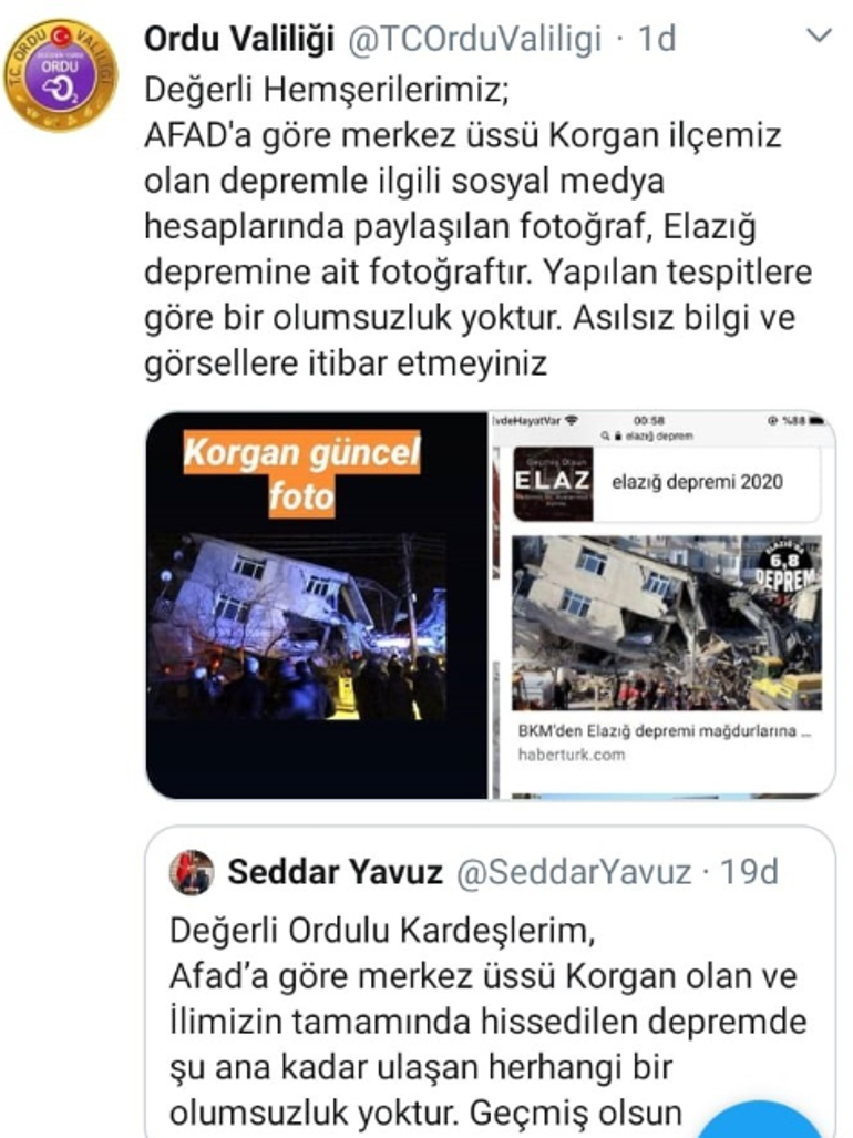 Son dakika haberi | Orduda gece yarısı korkutan deprem Depremin büyüklüğü...