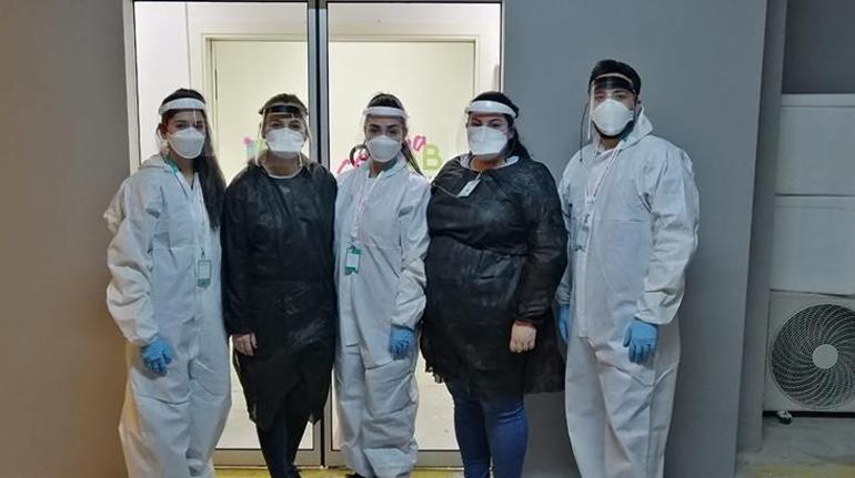 Corona virüs tanı merkezinin gönüllü savaşçıları ilk kez görüntülendi