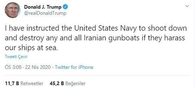 Son dakika | ABD-İran arasında savaş çanları... Trump donanmaya emir verdi: İmha edin