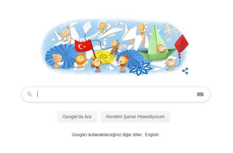 Googledan 23 Nisana özel yeni doodle
