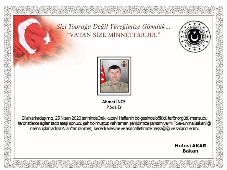 Son dakika Irakın kuzeyinden acı haber: 1 şehit 3 yaralı