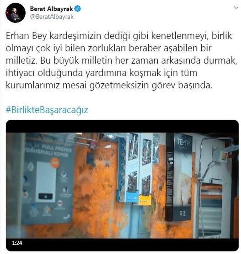 Bakan Albayraktan Birlikte başaracağız paylaşımı