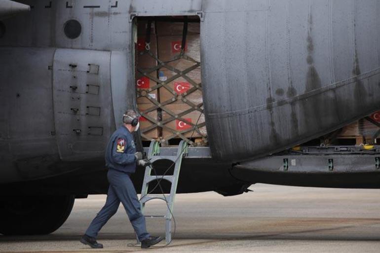 Son dakika | Türkiyenin ABDye yardımları: İkinci tıbbi yardım paketi Andrews Hava Üssüne indi
