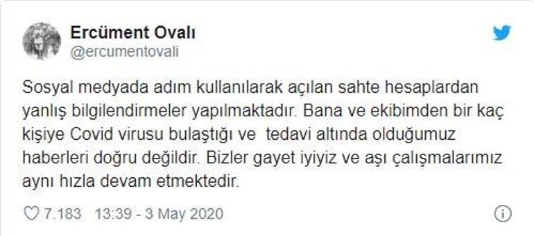 Prof. Dr. Ercüment Ovalı, corona virüse mi yakalandı Açıklama geldi…