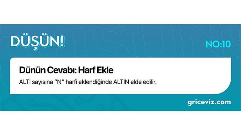 Günün bulmacası: Nasıl