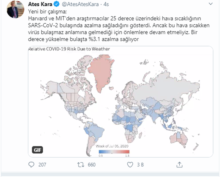 Havaların ısınmasıyla corona virüsün bulaşma hızı azalacak mı Bilim Kurulu Üyesi Ateş Kara açıkladı