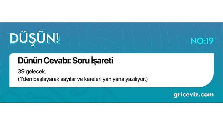 Günün bulmacası: Eşitlik