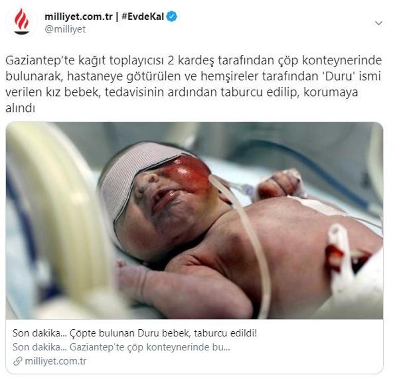 Bir tweet yetti Türkiye Duru bebeği konuşuyor