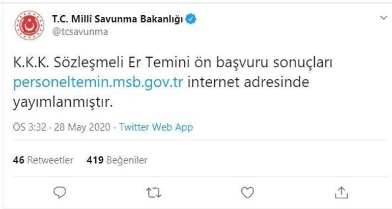 Askerlik yerleri açıklandı Askerlik yerleri sorgulama linki için TIKLA, e-Devlet  er sınıflandırma sonucu