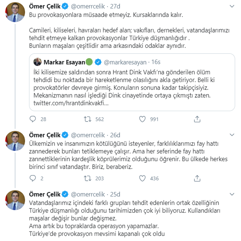 Son dakika Dink Vakfı’na tehdit iddiaları hakkında AK Partiden açıklama