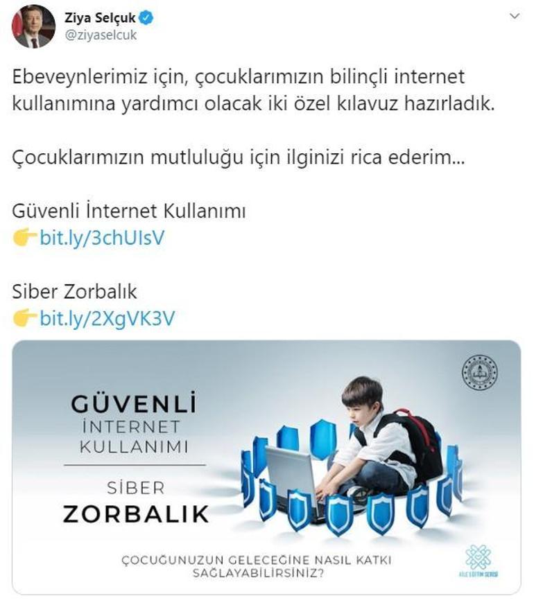 MEBden güvenli internet ve siber zorbalık klavuzları