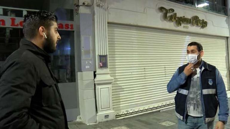 Maske takmayanlar İstiklal Caddesine alınmadı