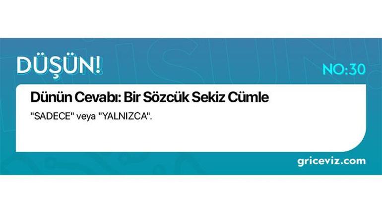Günün bulmacası: Tek harf
