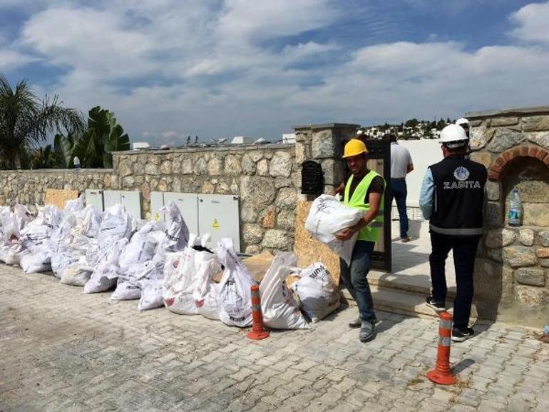 Özdilin villasındaki kaçak eklentilerin yıkım çalışması 5inci gününde