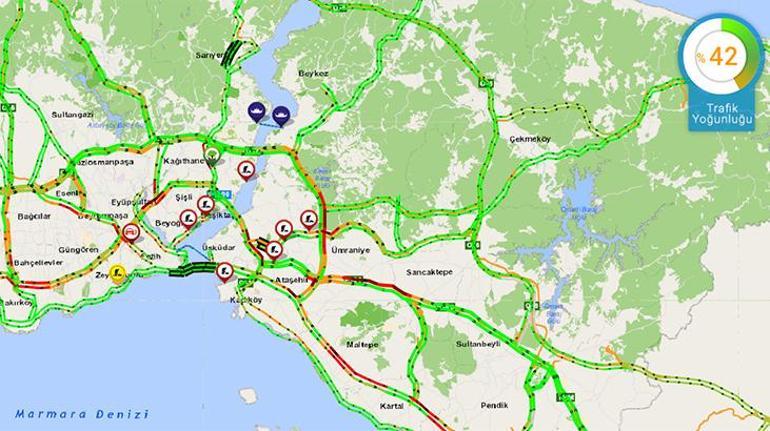 Son dakika İstanbul trafiğinde sabah yoğunluğu