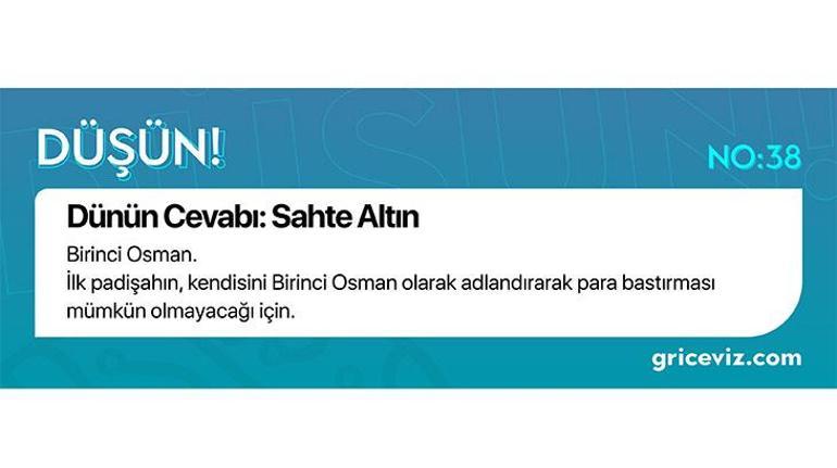 Günün bulmacası: Şey