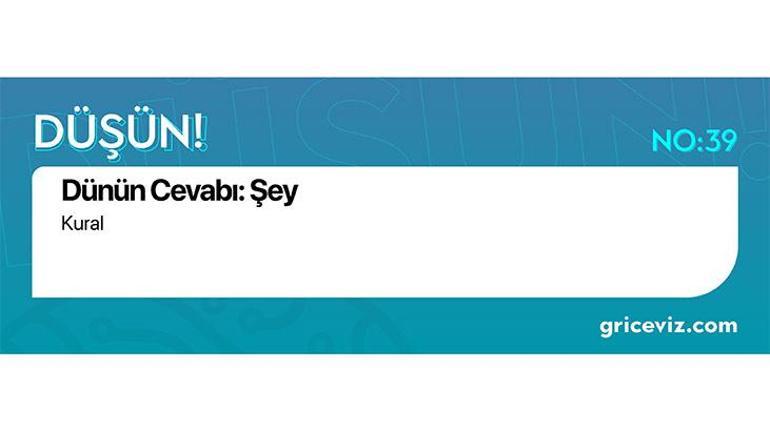 Günün bulmacası: Soru işareti