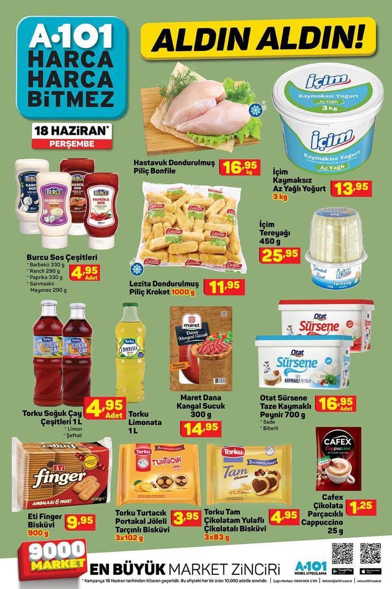 A101 mağazaları saat kaçta açılıyor/kapanıyor 18 Haziran A101 aktüel ürünler kataloğunda bu hafta hangi ürünler var
