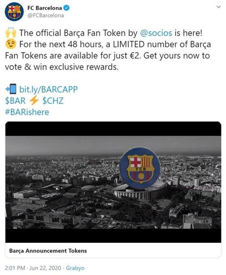 Barcelonanın kripto parasını en çok Türkler satın aldı