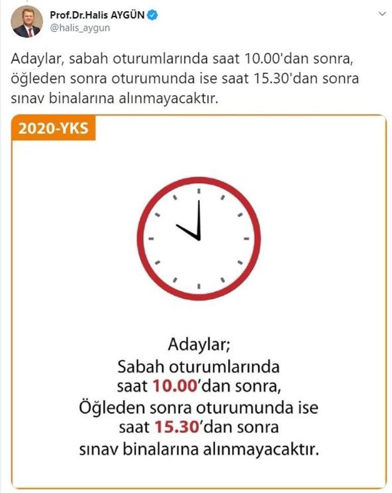 Son dakika... ÖSYM Başkanından YKS adaylarına saat uyarısı