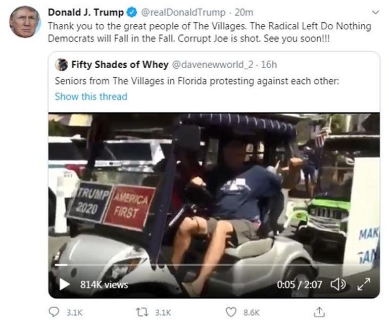 Son dakika... Trump çizgiyi aştı Irkçı videoyu retweet edip sildi