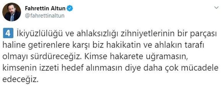İletişim Başkanı Altundan çirkin paylaşımlara tepki