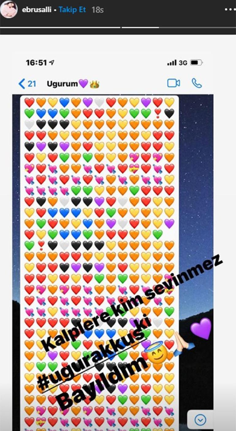 Ebru Şallıya eşi Uğur Akkuştan kalpli mesaj