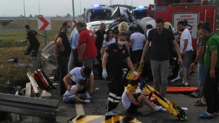 Samsunda feci kaza 5 kişi ağır yaralı