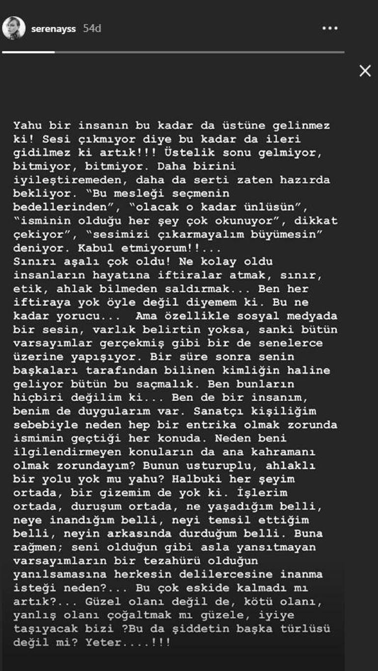 Serenay Sarıkayanın isyanı: Yeter artık