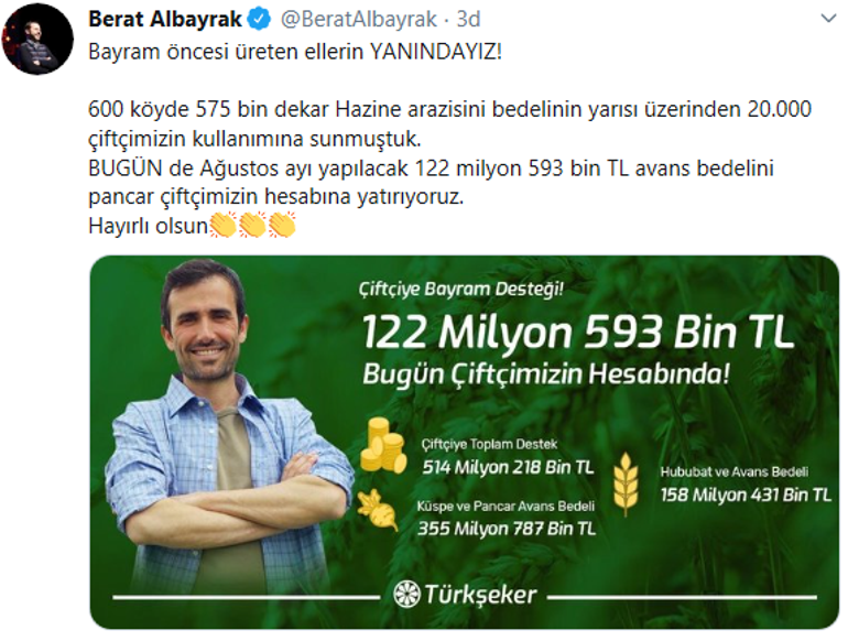 Son dakika: Bakan Albayrak müjdeyi verdi Bugün hesaplara yatacak...