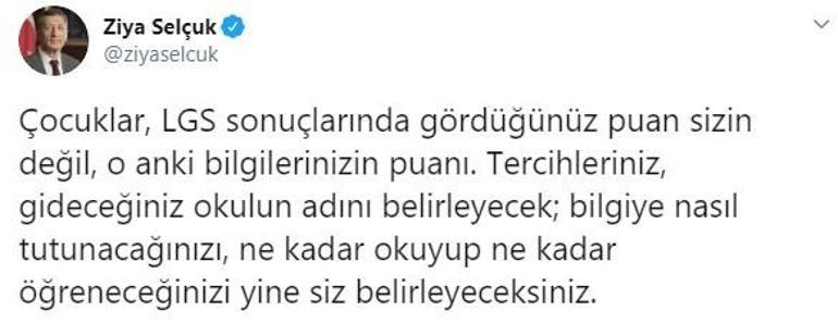 Son dakika... Milli Eğitim Bakanı Selçuktan LGS sonuçları açıklaması