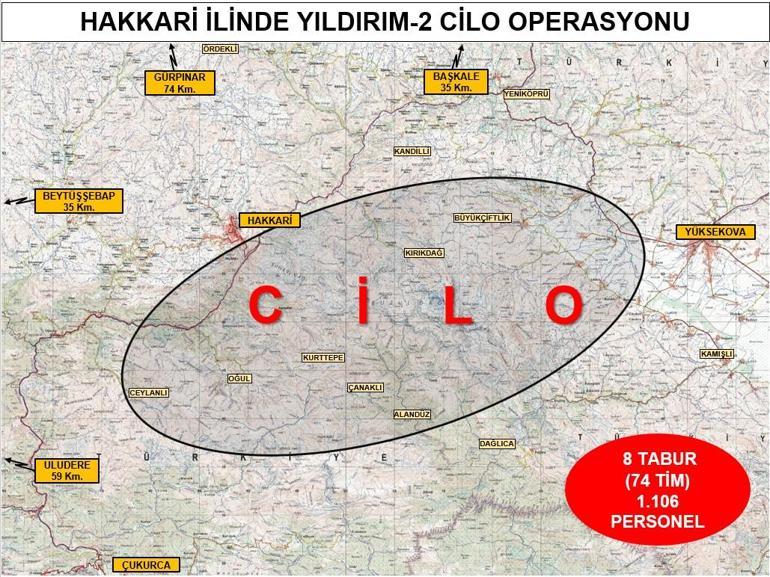 Hakkaride Yıldırım-2 Cilo Operasyonu başlatıldı