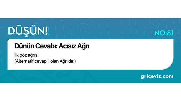 Günün bulmacası: Yirmibeş