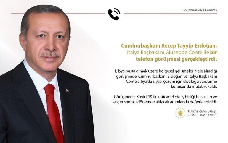 Son dakika Cumhurbaşkanı Erdoğan İtalya Başbakanı Conte ile görüştü