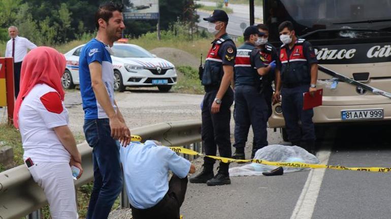 Yolcu otobüsünün çarptığı kadın feci şekilde can verdi