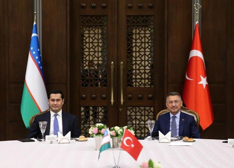 Cumhurbaşkanı Yardımcısı Oktay, Özbekistan Başbakan Yardımcısı Umurzakovu kabul etti