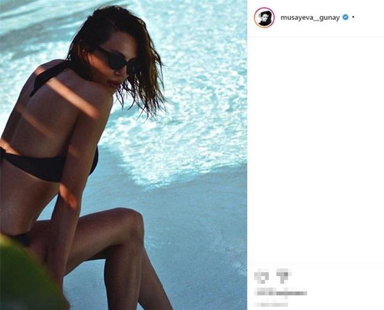 Günay Musayeva bikinili pozunu paylaştı