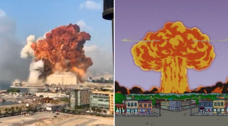 Simpsonlar nedir Simpsonlar dizisi Lübnandaki patlamayı bildi mi