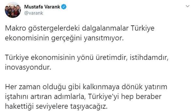 Bakan Varanktan Türkiye ekonomisi mesajı