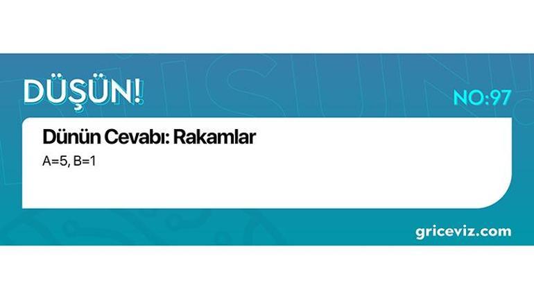 Günün bulmacası: Ne